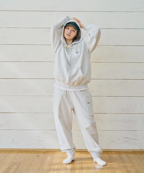 「BROKEN BASE」 ジップアップパーカー LARGE 杢グレー メンズ_画像6