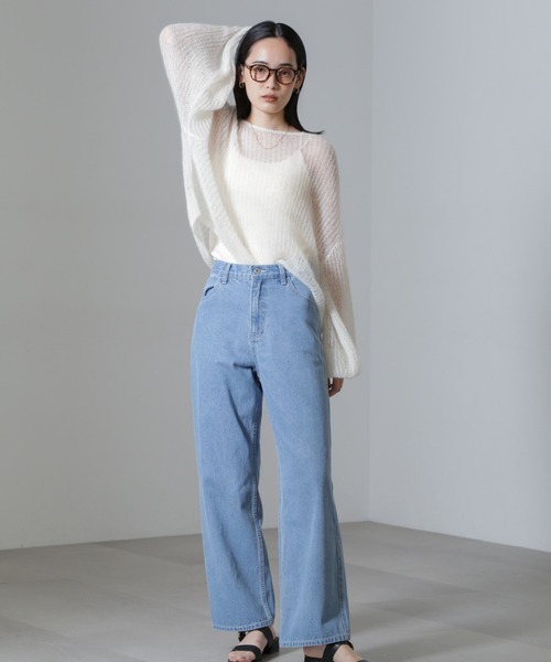 「NANO universe」 デニムパンツ M ブルー レディース_画像6