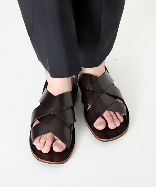 MEN'S MELROSE サンダル 「COBRA69/コブラ69」クロスレザーサンダル