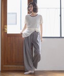 tシャツ 半袖 シアーベロアリンガーT レディースの詳細画像1