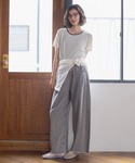tシャツ 半袖 シアーベロアリンガーT レディースの詳細画像2