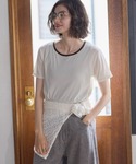tシャツ 半袖 シアーベロアリンガーT レディースの詳細画像5
