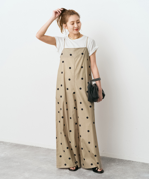 「Spick & Span」 オーバーオール 38 ベージュ レディース_画像3
