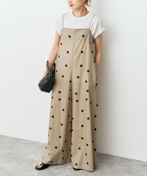 「Spick & Span」 オーバーオール 38 ベージュ レディース_画像9