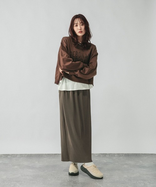 「GLOBAL WORK」 ロングスカート - ブラック レディース_画像8