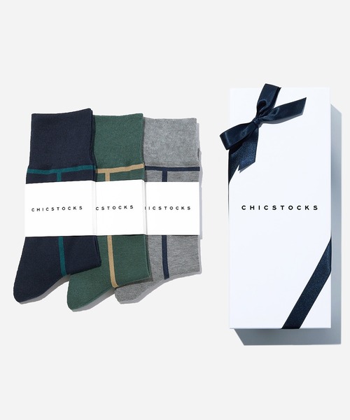 CHICSTOCKS（シックストックス） 靴下 3足ギフトボックスセット