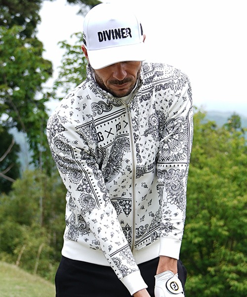 DIVINER GOLF ディバイナー ゴルフ ペイズリー ジャケット XXL DIVINER GOLF ゴルフ 「DIVINER GOLF」オリジナルペイズリー