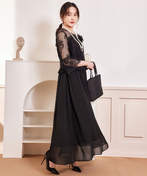dress+ パーティードレス ワンピース レース 披露宴 結婚式 フォーマル DRESS+ ドレス ワンピース レース 披露宴 結婚式 フォーマル
