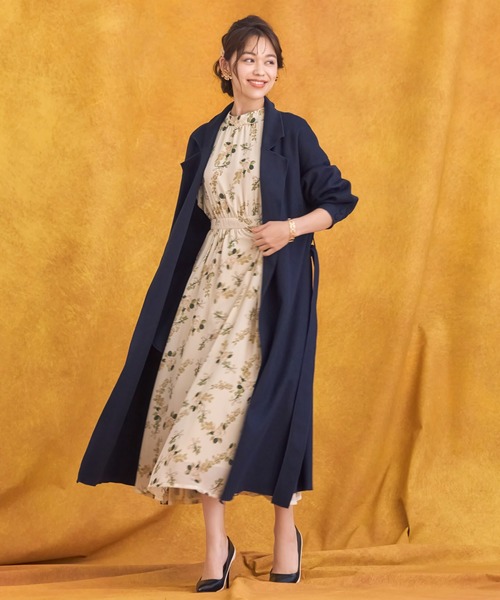 DRESS+ トレンチコート コート レディース ガウンコート ロング