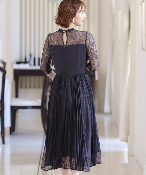 PourVous ドレス ミモレ丈＆七分丈フォーマルビスチェセレモニー結婚式