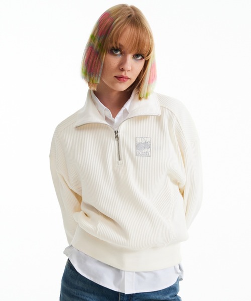 トレーナー スウェット KIRSH CHERRY HIGH NECK HALF ZIP UP/キルシーチェリーハイネックハーフジップアップ レディース トレーナー スウェット KIRSH CHERRY HIGH NECK HALF ZIP UP