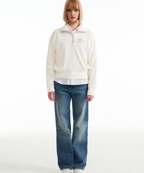 トレーナー スウェット KIRSH CHERRY HIGH NECK HALF ZIP UP/キルシーチェリーハイネックハーフジップアップ レディース トレーナー スウェット KIRSH CHERRY HIGH NECK HALF ZIP UP