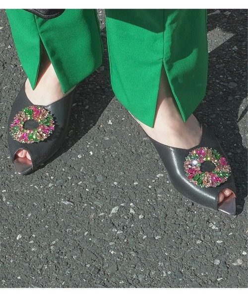 パンプス ビジュースリングバックサンダル_18