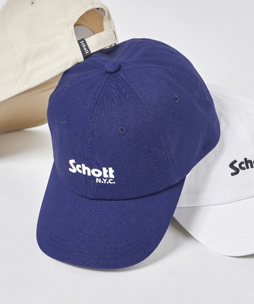 Schott N.Y.C キャップ 帽子 「SCHOTT」ロゴツイルキャップ