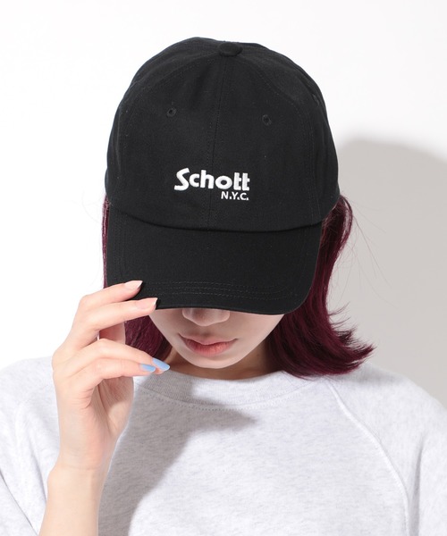 帽子 キャップ メンズ 「SCHOTT」ロゴツイルキャップ SC006｜zozo｜06