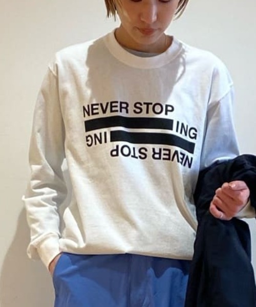 THE NORTH FACE tシャツ 「THE FACE」L/S NEVER STOP ING Tee