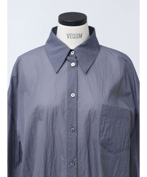 VEQUM ブラウス シャツ 「VEQUM」OVER SHEER SHIRT レディース