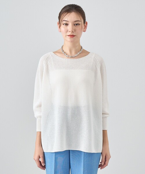 ANAYI（アナイ） ニット セーター 和紙かのこビッグシルエットプル