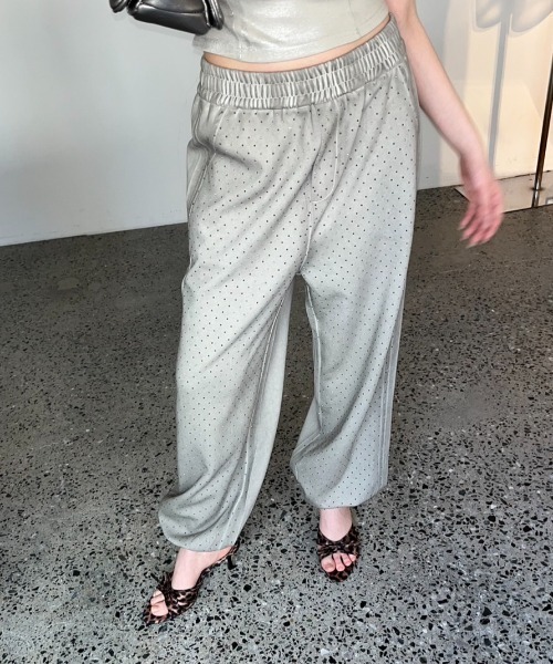 BLONDEY スウェットパンツ ジャージ ラインストーンピグメント