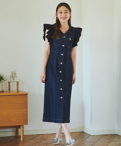再入荷 モード  デニム  ドレス ワンピース Amazon.co.jp: 【ロキシー】 【直営店限定】SOME DANCEデニム
