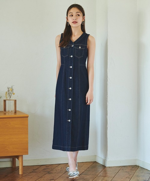 ワンピース デニム 長袖 モード ドレス 楽天市場】【デニムワンピース】夏ワンピース 刺繍ワンピース