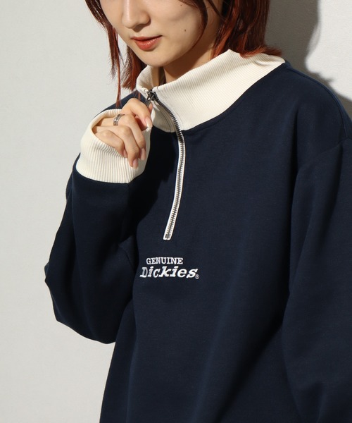【Dickies】ロゴ ハーフジップ トレーナー ブラック / 送料無料 楽天市場】【送料無料】