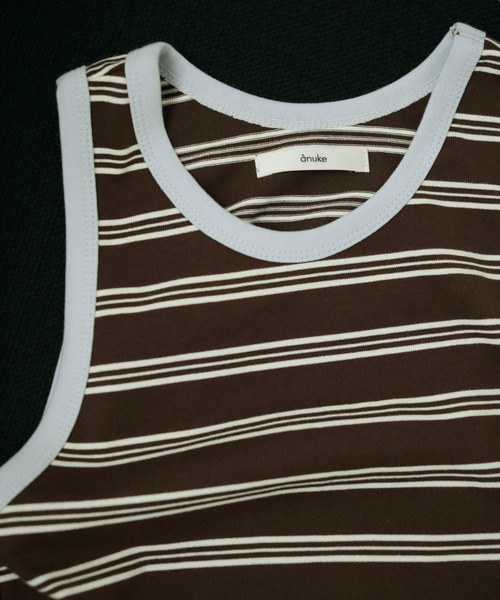 anuke（アンヌーク） タンクトップ ノースリーブ Multi Border Tanktop 