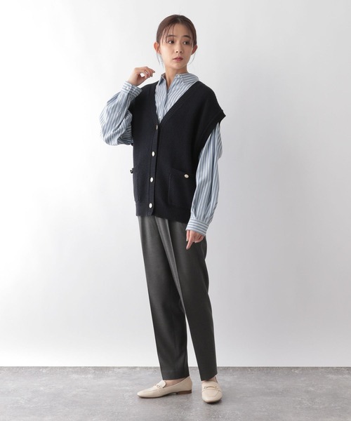 GLOBAL WORK パンツ ウツクシルエットテーパードパンツTall