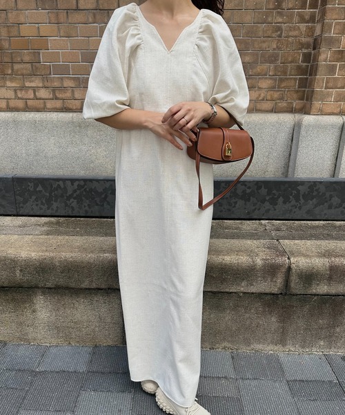 Amiur ワンピース volume sleeve pencil ops / ボリューム