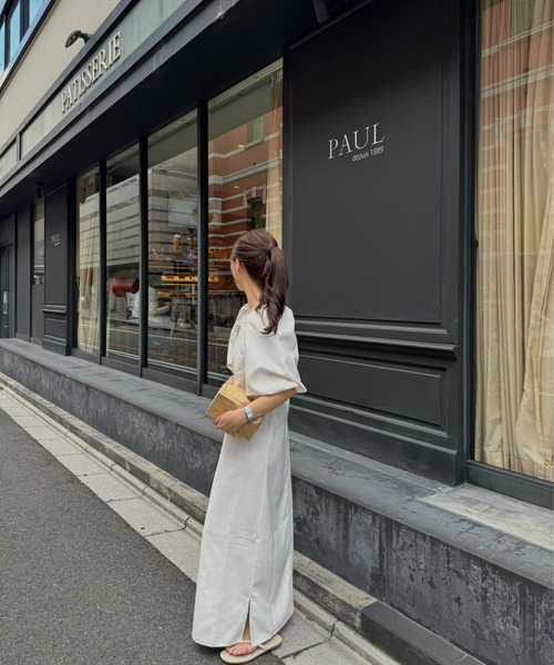Amiur ワンピース volume sleeve pencil ops / ボリューム