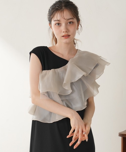 ASTORIA ODIER ドレス オーガンジーフリルボレロセット