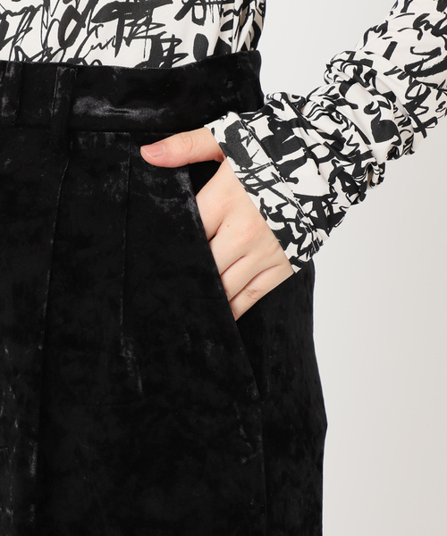 HARDY NOIR パンツ ベロア2タックパンツ レディース : ZOZOTOWN Yahoo 
