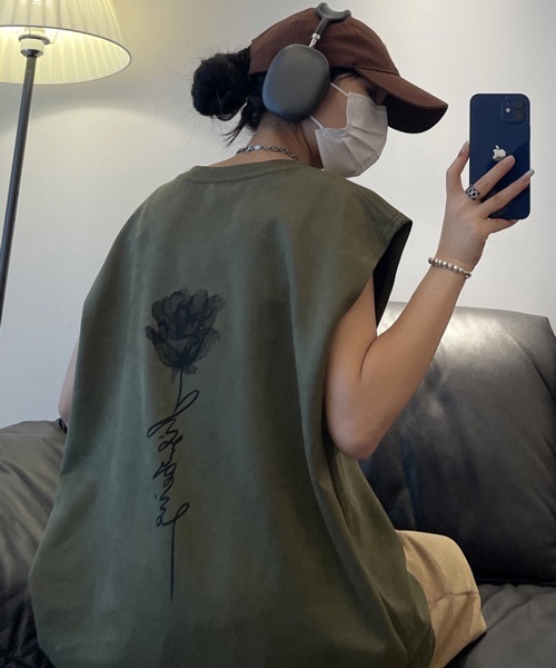tシャツ 「NOWLE」フェイクスエード ノースリーブ Tシャツ メンズ レディース | NOWLE | 11
