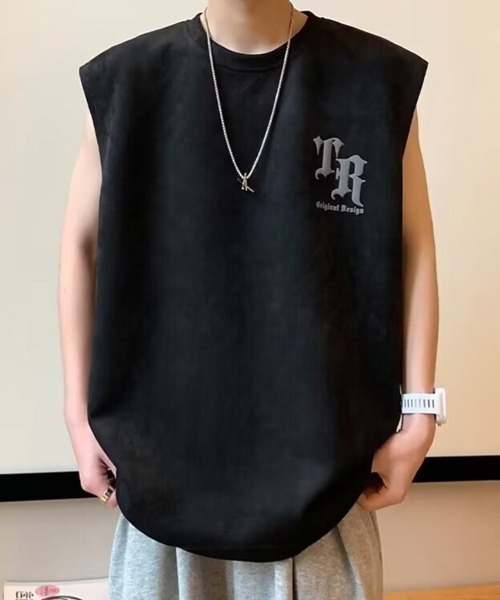 tシャツ 「NOWLE」フェイクスエード ノースリーブ Tシャツ メンズ レディース | NOWLE | 20