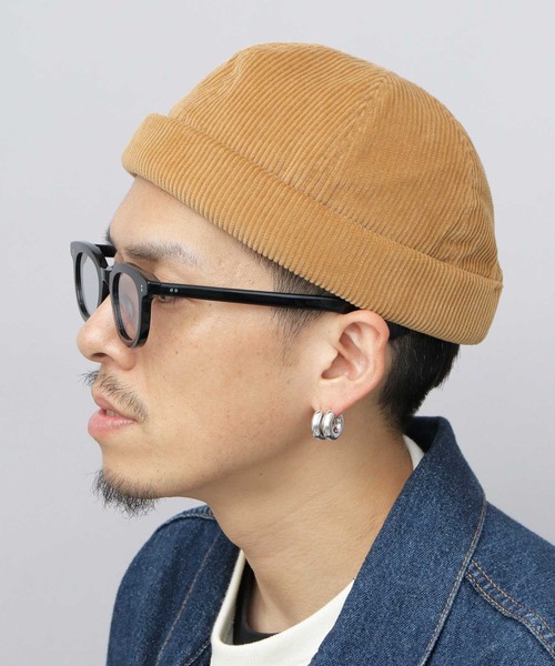 セレブ キャップ 帽子 メンズ コーデュロイ ロールキャップ