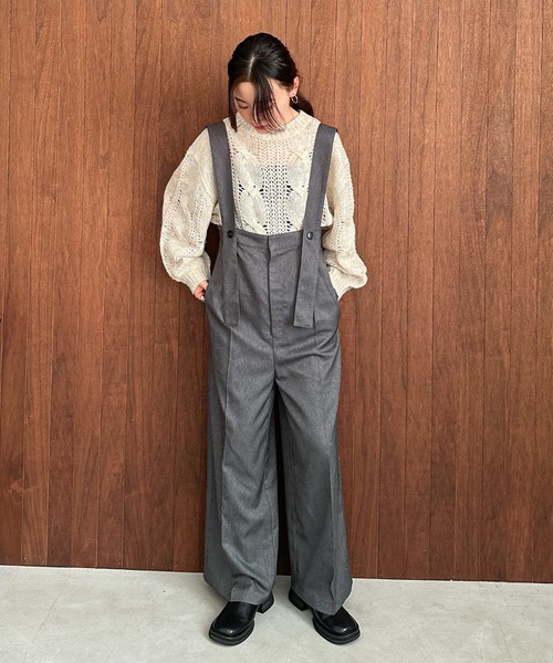 feepur サロペット オーバーオール ワイドサロペット レディース