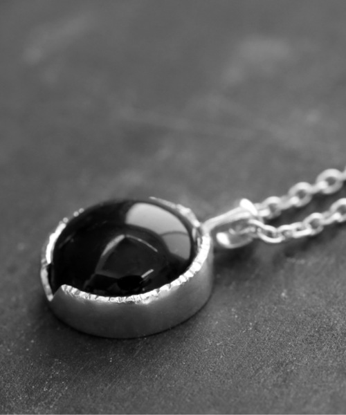 ヴェルベットラウンジ ジーザス スカル ネックレス K18WG オニキス ダイヤ vv ネックレス vv.jewelry /ラウンドオニキスネックレスsilver925
