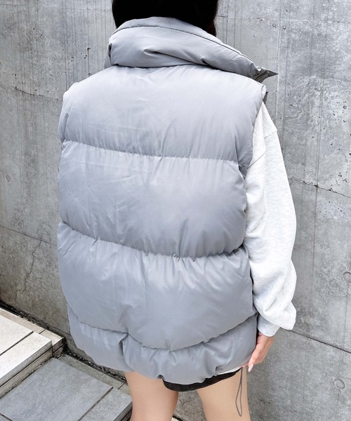 YENN ロングダウンベスト　アイボリー　ヤマダヤ　中綿ベスト LONG DOWN VEST PARKA W(WOMEN)（ダウンベスト）｜NANGA（ナンガ