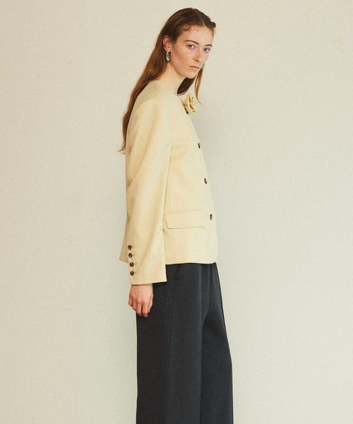 MAISON SPECIAL ジャケット ノーカラージャケット Motif