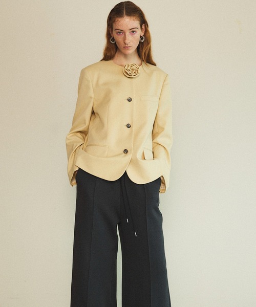 MAISON SPECIAL ジャケット ノーカラージャケット Motif