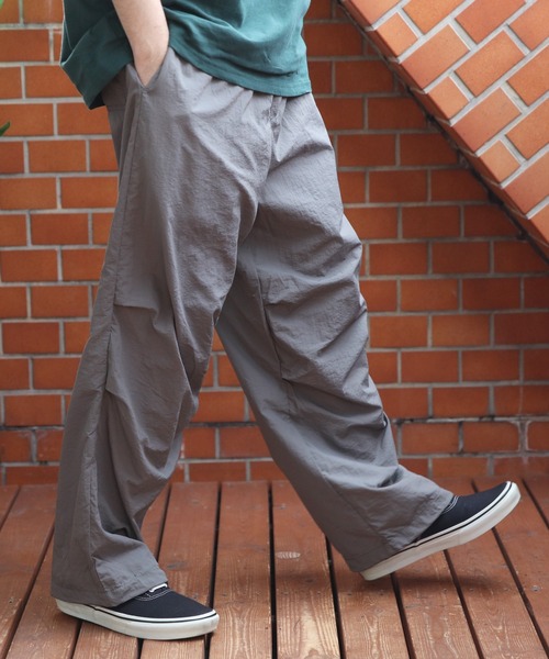 willfully ナイロンパラシュートパンツ カーゴパンツ カーゴパンツ ナイロン パラシュートパンツ ドロスト レディース