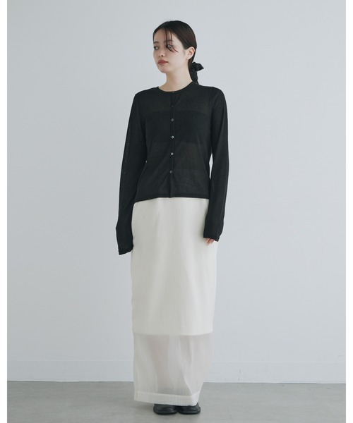 kiehtova スカート 「kiehtova」SHEER CUT TIGHT SKIRT/シアー カット