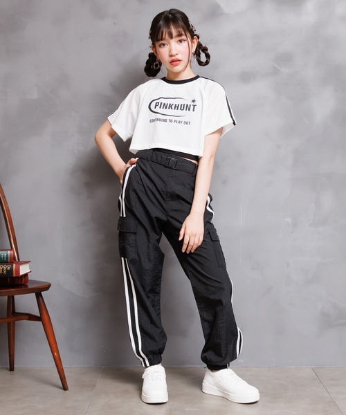 PINKHUNT（ピンクハント） tシャツ タンク付き ショート丈メッシュ T