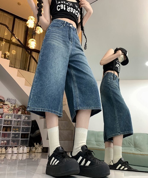 Achic（アシック） ハーフパンツ ジーンズ デニム デニムパンツ