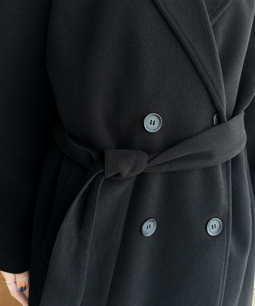 「classicalelf」 チェスターコート MEDIUM ブラック レディース_画像2