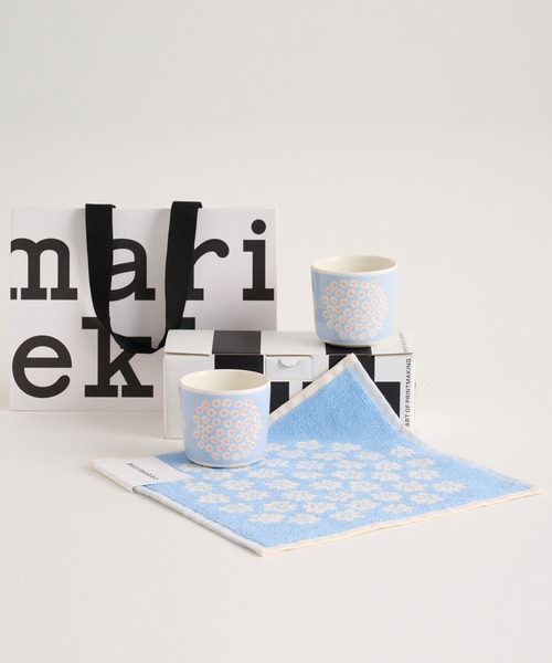 食器 「ギフト」「JAPAN EXCLUSIVE」Puketti / coffee cup 2pcs ＆ mini towel 「ZOZO限定」 | marimekko