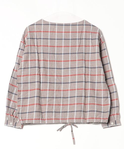 「human woman」 長袖ブラウス MEDIUM グレー レディース human woman 「human woman」 チェック柄長袖ブラウス M グレー