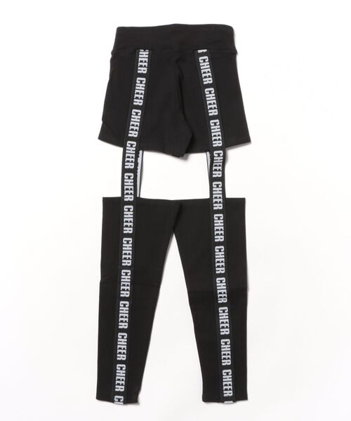 Nchan バーバリー ロゴ レギンス スパッツ CHEER レギンス スパッツ ロゴテープガーターベルト風ストレッチ