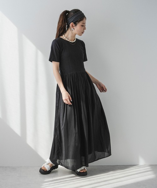 bohmal（ボマール） ワンピース 夏 半袖 前後2wayドッキングロング