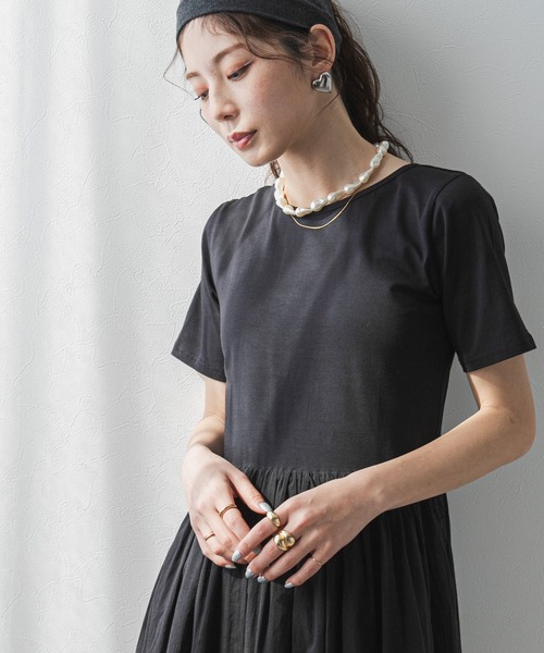 bohmal（ボマール） ワンピース 夏 半袖 前後2wayドッキングロング